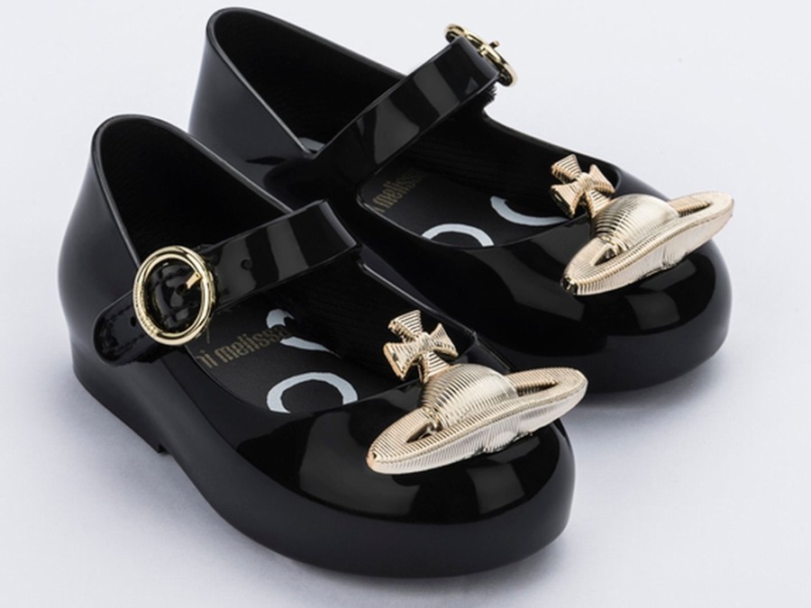 Bailarinas Mini Melissa Vivienne Westwood Sweet Love Orb Bebe - Negras - Argentina LTV-610537